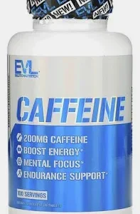 EVLution Nutrition קפאין 200 מ"ג, 100 טבליות